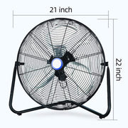 18 in. 3-Speed High Velocity Heavy Duty Metal Industrial Floor Fans Oscillating Quiet for Outdoor/Indoor, Black