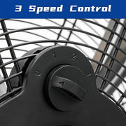 18 in. 3-Speed High Velocity Heavy Duty Metal Industrial Floor Fans Oscillating Quiet for Outdoor/Indoor, Black