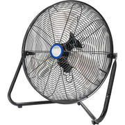 18 in. 3-Speed High Velocity Heavy Duty Metal Industrial Floor Fans Oscillating Quiet for Outdoor/Indoor, Black