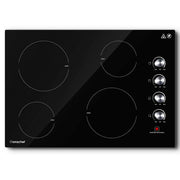 30 in. 4 Elements Radiant Electric Cooktop in Black with Knob Control