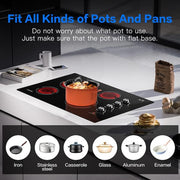 30 in. 4 Elements Radiant Electric Cooktop in Black with Knob Control