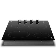 30 in. 4 Elements Radiant Electric Cooktop in Black with Knob Control
