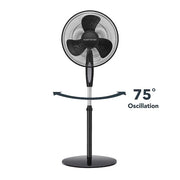 16 in. 3 Speed Digital Oscillating Standing Fan with Adjustable Height
