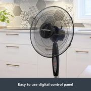 16 in. 3 Speed Digital Oscillating Standing Fan with Adjustable Height
