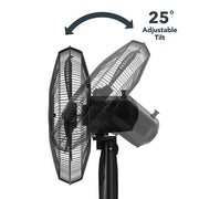 16 in. 3 Speed Digital Oscillating Standing Fan with Adjustable Height