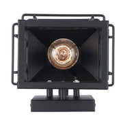 Broward 13 in. 1-Light Black Outdoor Hardwired Wall Lantern Sconce Light Fixture with Clear Glass