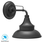 Wetherby 11 in. Black Barn Outdoor Wall Light Sconce
