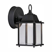 8.375 in. Black Integrated LED Outdoor Line Voltage Wall Sconce