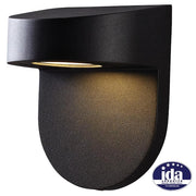 6.1 in. Black Integrated LED Hardwired Outdoor Wall Light Lantern Sconce with Frosted Glass