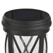 Ravencrest 120 Lumens Black Outdoor Solar Post Lantern