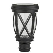 Ravencrest 120 Lumens Black Outdoor Solar Post Lantern