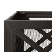 Westbury 25.98 in.W Black Steel Wood Outdoor Fire Pit with Cover, Cooking Grate, and Poker Included