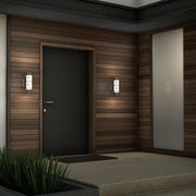 Ansel 11.3 in. Black Modern Bubble Glass Integrated LED Hardwired Garage and Porch Exterior Wall-Light Cylinder Sconce