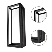 Rockwood 14.93 in. Black Modern Integrated LED Color Changing Outdoor Wall Light Sconce (1-Pack) Powered by Hubspace
