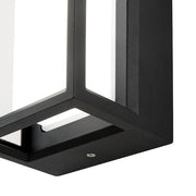 Rockwood 14.93 in. Black Modern Integrated LED Color Changing Outdoor Wall Light Sconce (1-Pack) Powered by Hubspace