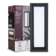 Rockwood 14.93 in. Black Modern Integrated LED Color Changing Outdoor Wall Light Sconce (1-Pack) Powered by Hubspace