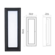 Rockwood 14.93 in. Black Modern Integrated LED Color Changing Outdoor Wall Light Sconce (1-Pack) Powered by Hubspace