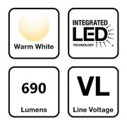 Mauvo Canyon 15.5 in. Black Dusk to Dawn LED Outdoor Wall Light Fixture Porch Sconce with Seeded Glass