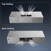 30 in. 900CFM Ducted Under Cabinet Range Hood in Black Stainless Steel 4-Speed with Adjustable LED and Permanent Filters