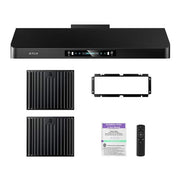 30 in. 900CFM Ducted Under Cabinet Range Hood in Black Stainless Steel 4-Speed with Adjustable LED and Permanent Filters