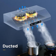 30 in. 900CFM Ducted Under Cabinet Range Hood in Black Stainless Steel 4-Speed with Adjustable LED and Permanent Filters