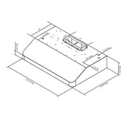 30 in. 900CFM Ducted Under Cabinet Range Hood in Black Stainless Steel 4-Speed with Adjustable LED and Permanent Filters