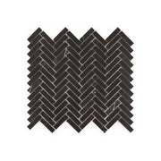 Midnight Herringbone Black 10 in. x 10.75 in. Polished Nero Marquina Marble Wall/Floor Mosaic Tile (0.746 sq. ft./Each)