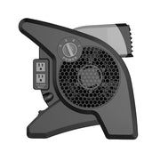 11.2 in. 3 Speeds Blower Fan in Gray with Carry Handle, Circuit Breaker, Power Outlets, High Velocity Utility Pivoting