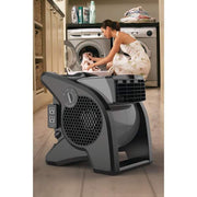 11.2 in. 3 Speeds Blower Fan in Gray with Carry Handle, Circuit Breaker, Power Outlets, High Velocity Utility Pivoting