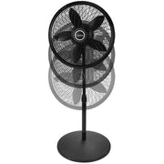 18 in. 3 Speed Oscillating Pedestal Fan with Adjustable Height, Easy Assembly, and Quiet Cooling for Any Room in Black