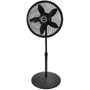 18 in. 3 Speed Oscillating Pedestal Fan with Adjustable Height, Easy Assembly, and Quiet Cooling for Any Room in Black