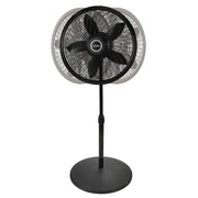 18 in. 3 Speed Oscillating Pedestal Fan with Adjustable Height, Easy Assembly, and Quiet Cooling for Any Room in Black