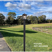 80 in. Black Outdoor Direct Burial Aluminum Lamp Post