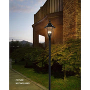 80 in. Black Outdoor Direct Burial Aluminum Lamp Post