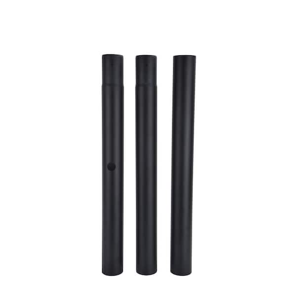80 in. Black Outdoor Direct Burial Aluminum Lamp Post
