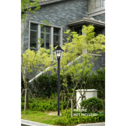 80 in. Black Outdoor Direct Burial Aluminum Lamp Post