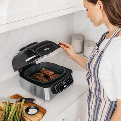 Foodi 5-in-1 Indoor Grill with 4 Qt. Air Fryer, Roast, Bake, Dehydrate and Cyclonic Grilling