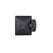 Malena 7.83 in. 1-Light Black Hardwired Outdoor Wall Light Lantern Sconce Light with Clear Seeded Glass