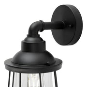 13.48 in. 1-Light Black Hardwired Nautical Outdoor Wall Light Lantern Sconce with No Bulb Included