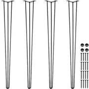 Hairpin Table Legs 36 in. Black Set of 4 Desk Legs Each 220 lbs. Load Capacity Heavy-Duty Furniture Legs for Bench Desk