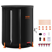 Collapsible Rain Barrel, 66 Gallon/250 L Portable Rainwater Collection Barrel, PVC Rainwater Collection System