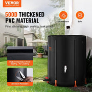 Collapsible Rain Barrel, 66 Gallon/250 L Portable Rainwater Collection Barrel, PVC Rainwater Collection System