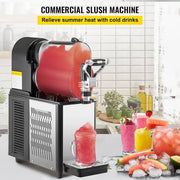 106 oz. Commercial Slushy Machine Stainless Steel Snow Cone Machine Single Bowl Frozen Drink Slush Machine, Black