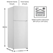 10.1 cu. ft. Top Freezer Refrigerator in Black