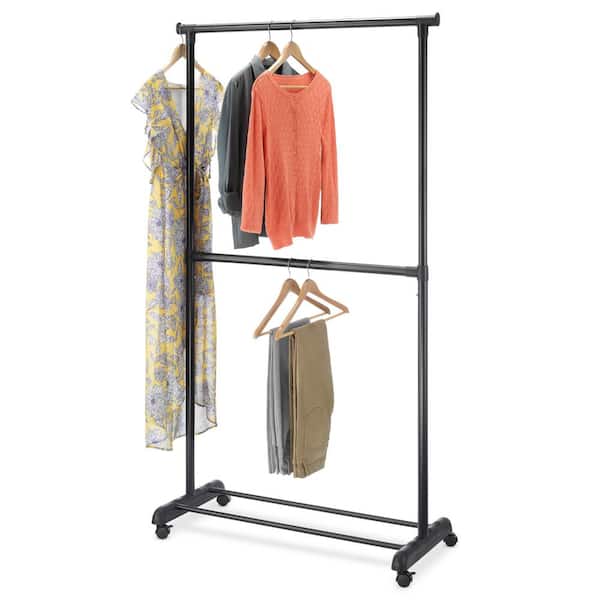 Black Metal Clothes Rack 70 in. W x 36.50 in. H