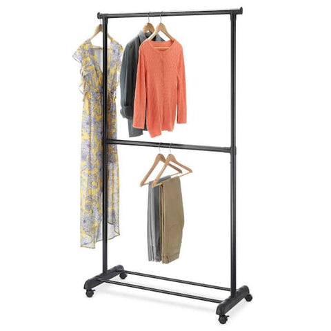 Black Metal Clothes Rack 70 in. W x 36.50 in. H