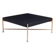 Nazaire 41.1 in. Black Square Fir Wood Coffee Table