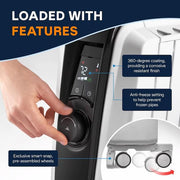 1500-Watt 5120 BTU Electric Oil Filled Radiator Space Heater Quiet Full Room Comfort