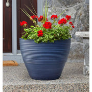 18.9 in. Ashton Large Brushed Denim Blue High-Density Resin Planter (18.9 in. D x 14.8 in. H)