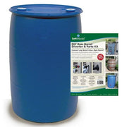 55 Gal. Blue Plastic Drum DIY Rain Barrel Bundle with Diverter System